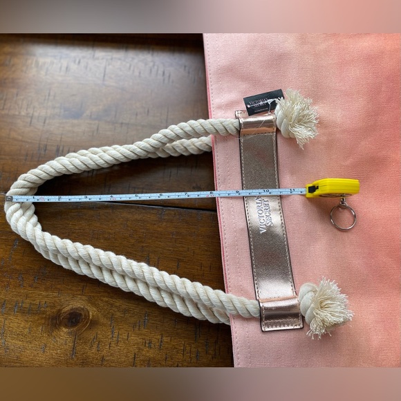 •NWT•Victoria’s Secret Ombré XL Tote Bag with Braided Rope Handles - Picture 10 of 13